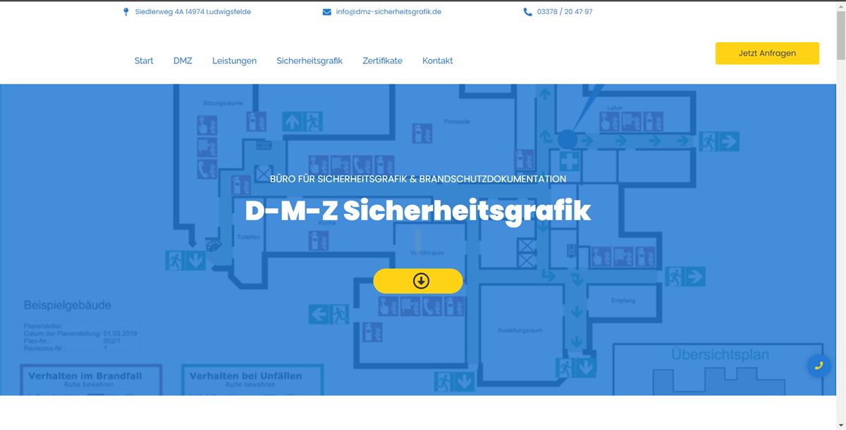 Website DMZ Sicherheitsgrafik
