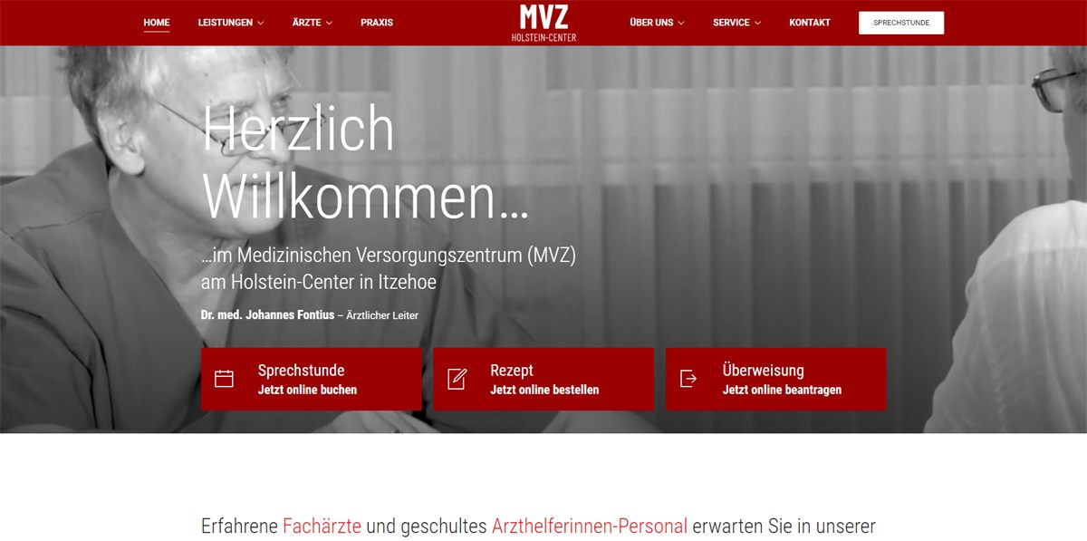 Website MVZ am Holstein-Center