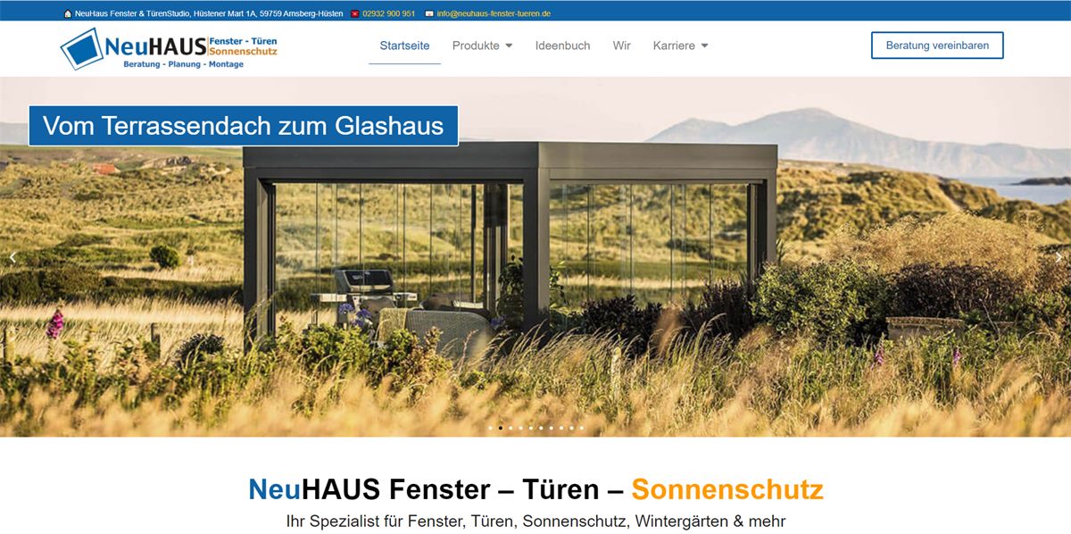 Website Neuhaus Fenster und Türen
