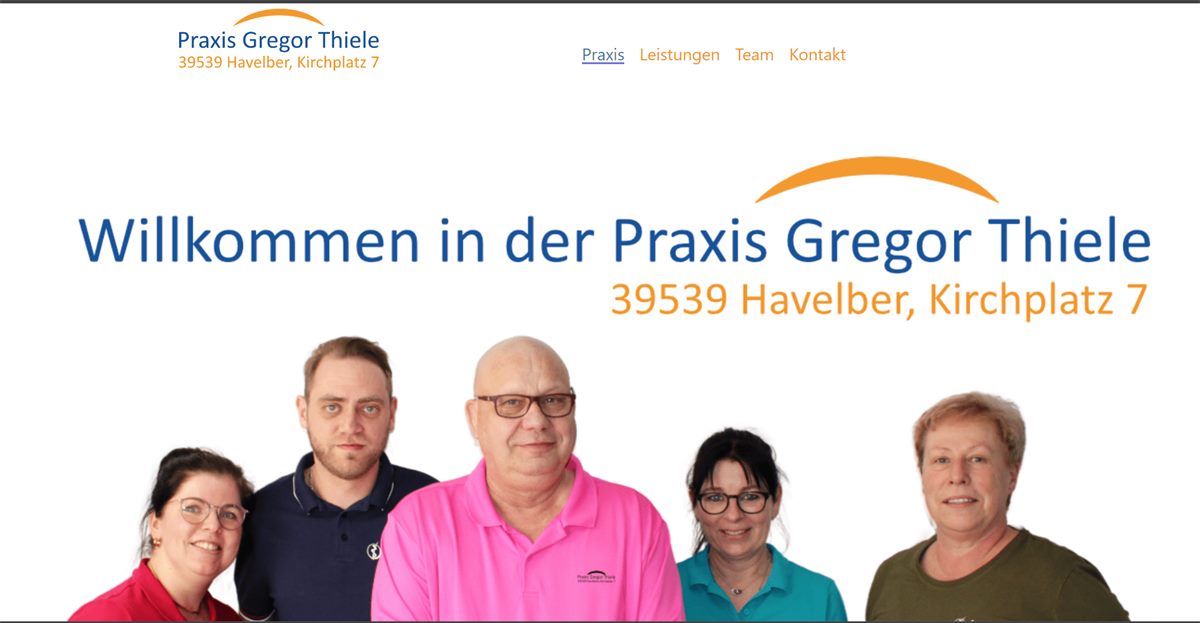 Website Praxis Thiele Havelberg